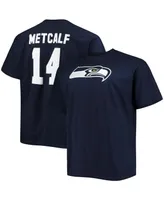 Men's Big and Tall Dk Metcalf College Navy Seattle Seahawks Player Name Number T-shirt