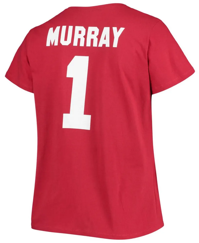 Women's Plus Kyler Murray Cardinal Arizona Cardinals Name Number V-Neck T-shirt