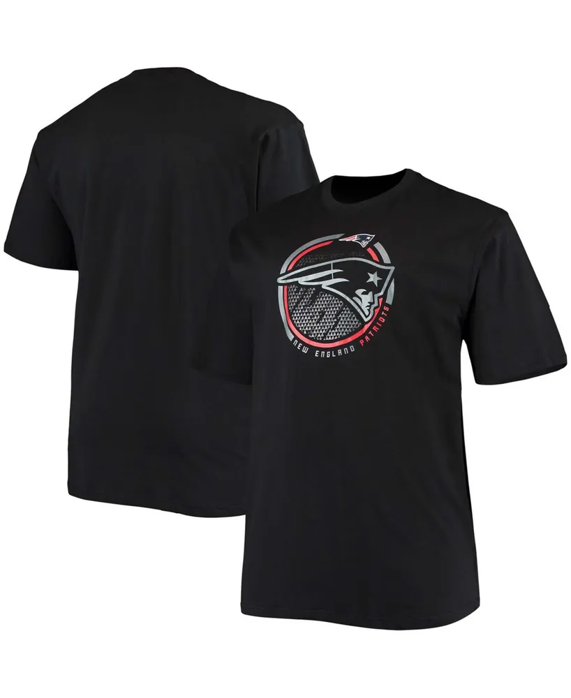 Men's Big and Tall Black New England Patriots Color Pop T-shirt