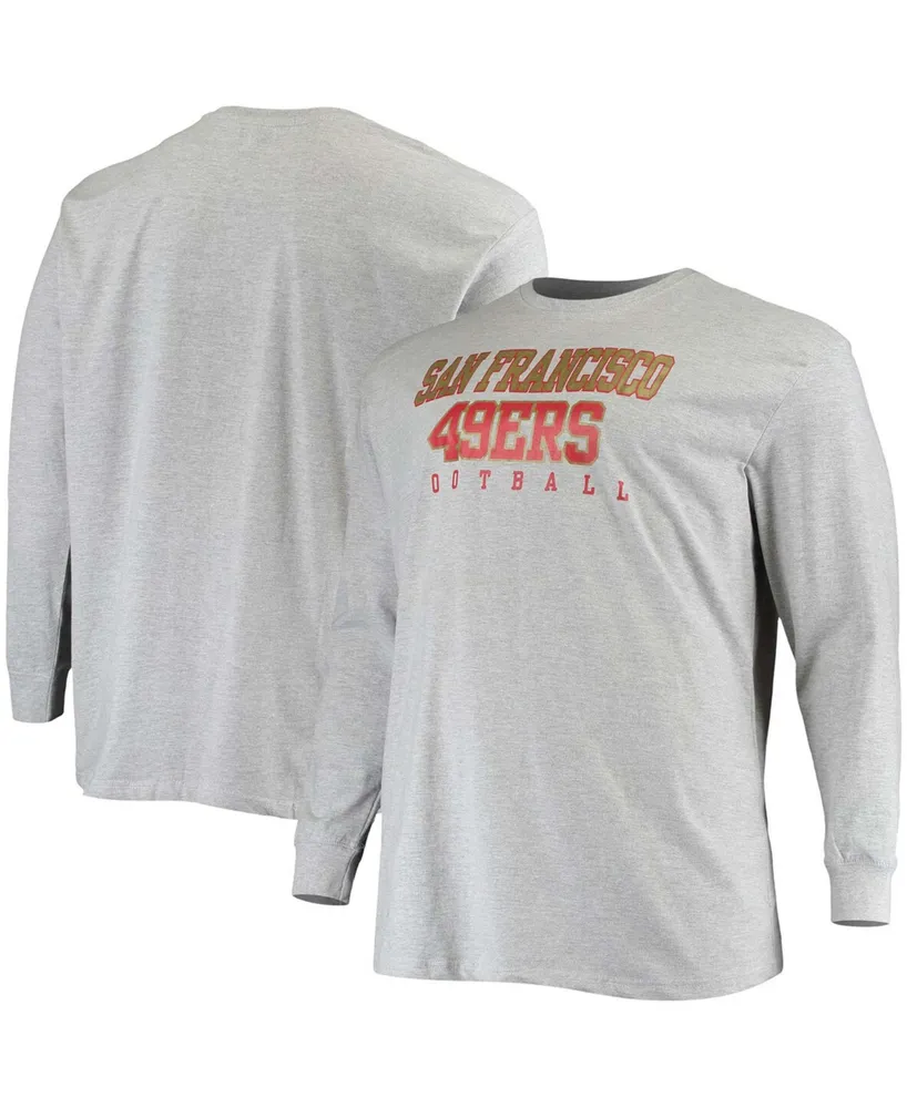 Fanatics Men's Big and Tall Heathered Gray Denver Broncos Practice Long  Sleeve T-shirt