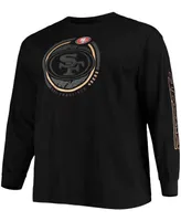 Men's Big and Tall Black San Francisco 49Ers Color Pop Long Sleeve T-shirt