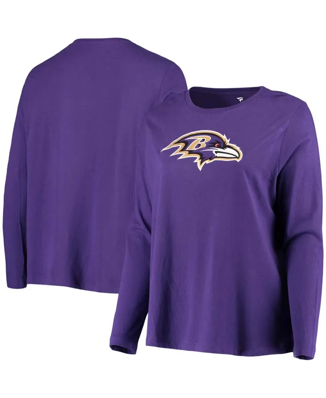 Lids Baltimore Ravens Fanatics Branded Women's Slogan V-Neck Long Sleeve T- Shirt - Purple