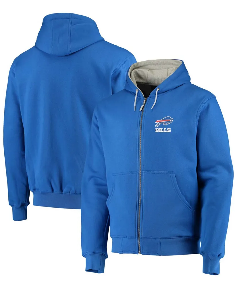 Men's Royal Buffalo Bills Craftsman Thermal Lined Full-Zip Hoodie