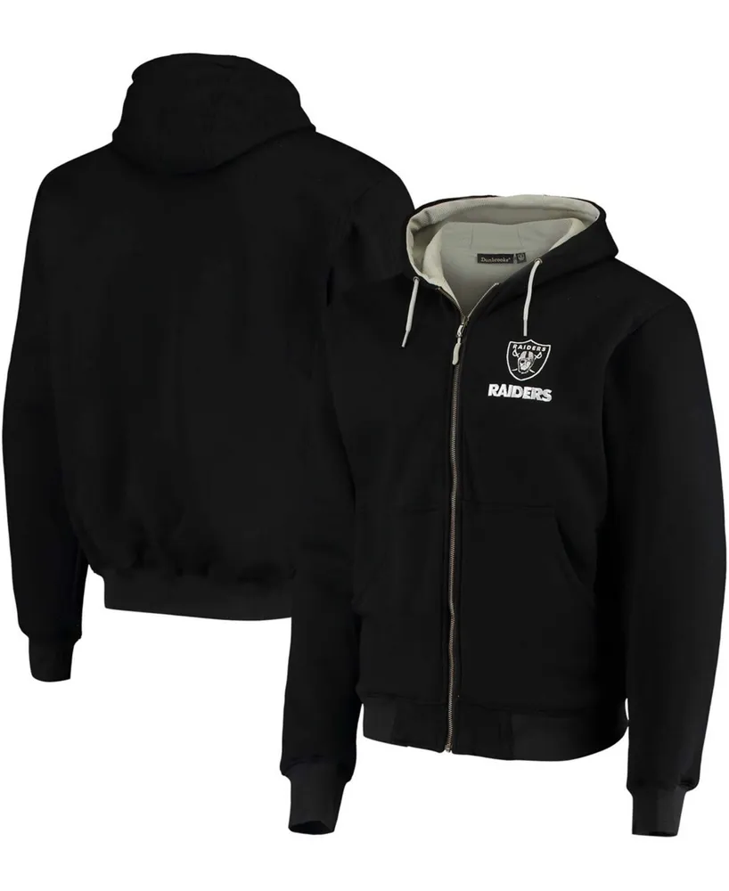 Men's Dunbrooke Black Las Vegas Raiders Craftsman Thermal-Lined Full-Zip Hoodie