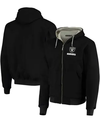 Men's Dunbrooke Black Las Vegas Raiders Craftsman Thermal-Lined Full-Zip Hoodie