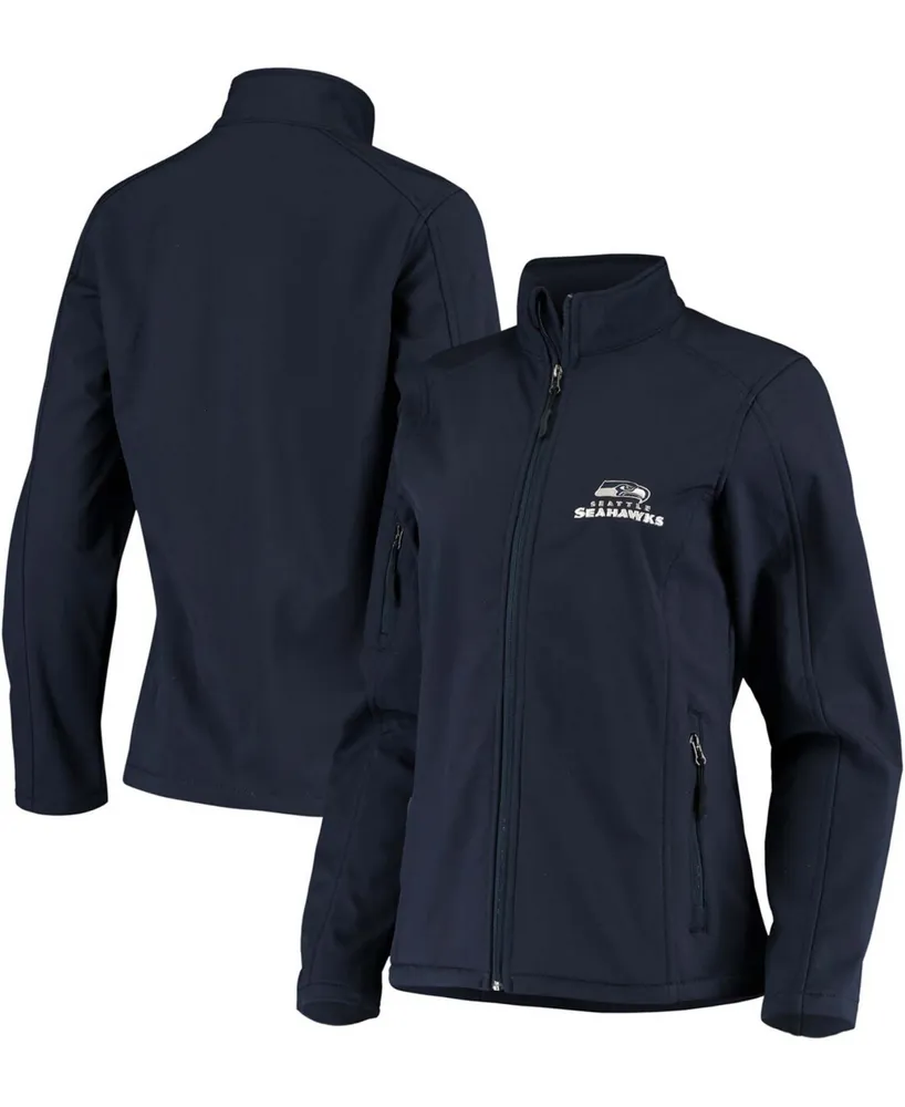 Women's College Navy Seattle Seahawks Full-Zip Sonoma Softshell Jacket