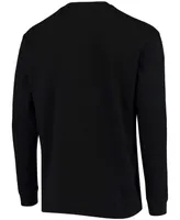 Men's Black Minnesota Vikings Maverick Thermal Henley Long Sleeve T-shirt