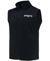 Men's Navy New England Patriots Houston Fleece Full-Zip Vest