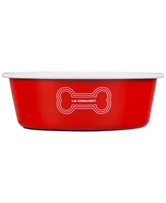 Le Creuset 6 Cup Enamel on Steel Pet Bowl with Skid Resistant Base