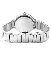 GV2 Women's Rome Silver-Tone Stainless Steel Swiss Quartz Bracelet Watch 36 mm