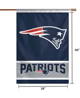 Multi New England Patriots 28" x 40" Primary Logo Single-Sided Vertical Banner