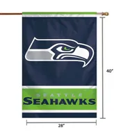 Multi Seattle Seahawks 28" x 40" Primary Logo Single-Sided Vertical Banner