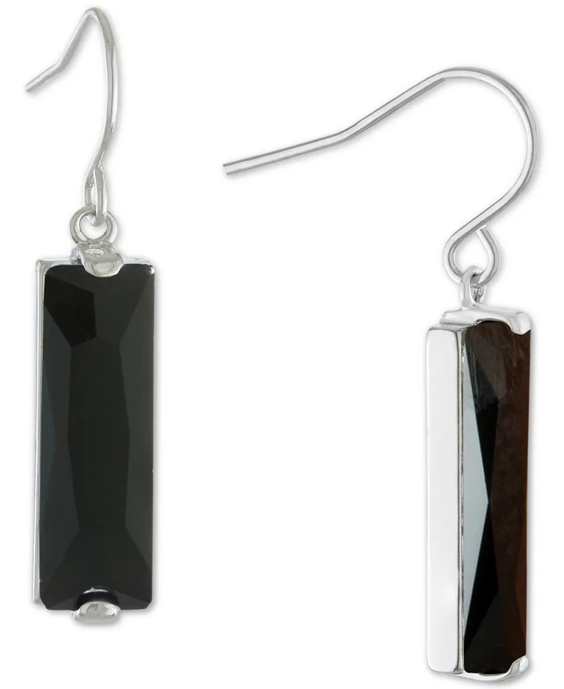 Giani Bernini Crystal Circle Drop Earrings in Sterling Silver