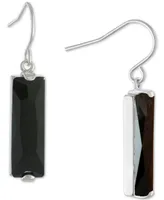 Giani Bernini Crystal Rectangle Drop Earrings Sterling Silver, Created for Macy's