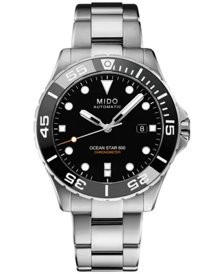 Mido Men's Swiss Automatic Ocean Star 600 Chronometer Stainless Steel Bracelet Watch 44mm
