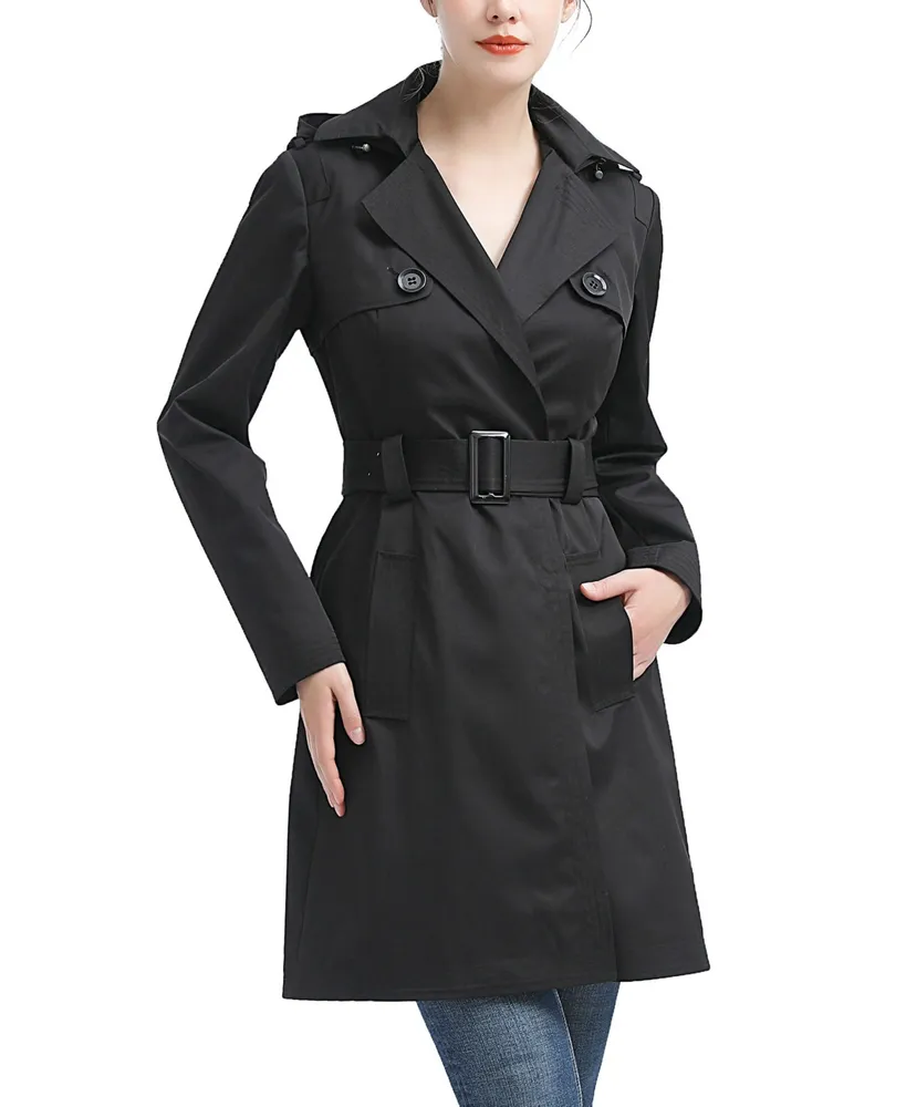 Women's Angie Water Resistant Hooded Trench Coat