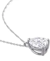 Lab-Created Moissanite Pear-Cut 17" Pendant Necklace (3-1/4 ct. t.w.) in 14k White Gold