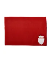 Appliqued Santa Placemat Set, 4 Piece