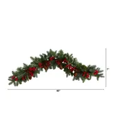 Pines, Berries and Pinecones Artificial Christmas Garland, 40"