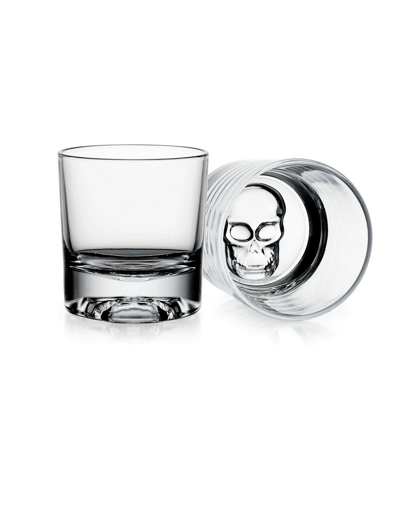 Godinger Skull Double Old-Fashioned Glasses, Set of 2