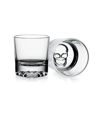 Godinger Skull Double Old-Fashioned Glasses, Set of 2