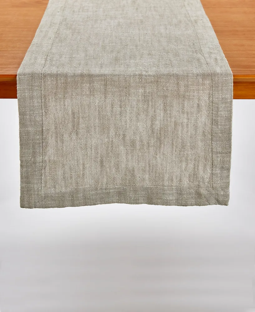 Chambray Pebble Woven Table Runner, 72" x 14"