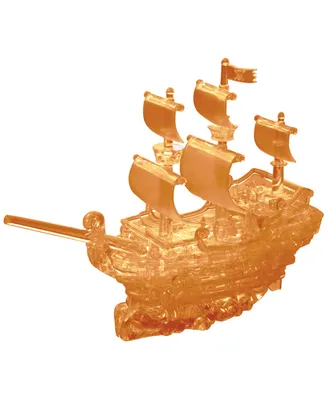 BePuzzled 3D Crystal Puzzle - Pirate Ship Brown
