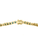 Effy Turquoise & Diamond (1/3 ct. t.w.) Tennis Bracelet in 14k Gold