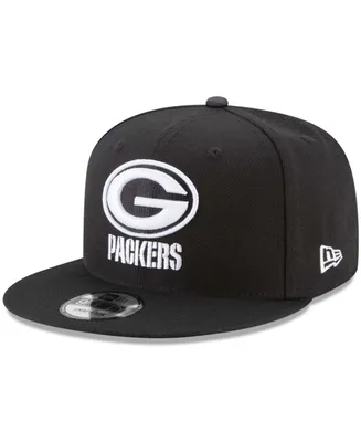 Men's Black Green Bay Packers B-Dub 9Fifty Adjustable Hat