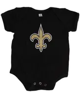 Newborn Black New Orleans Saints Team Logo Bodysuit