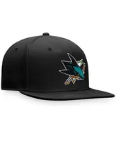 Men's Black San Jose Sharks Core Primary Logo Snapback Adjustable Hat