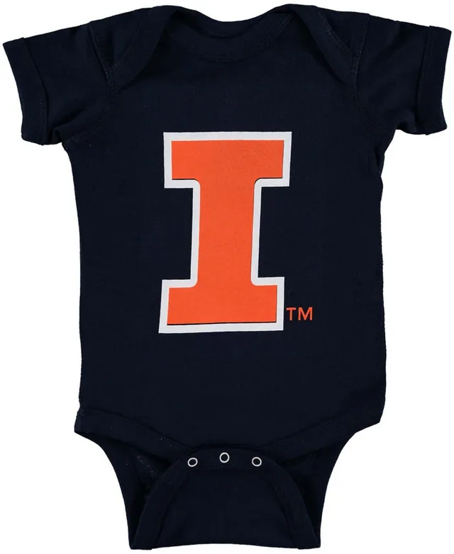 Two Feet Ahead Infant Navy Illinois Fighting Illini Big Logo Bodysuit