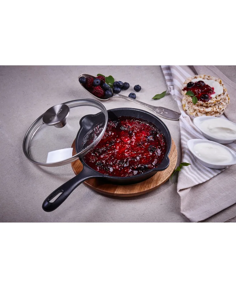 Victoria Glass Lid with Stainless Steel Knob for 6.5" Skillet