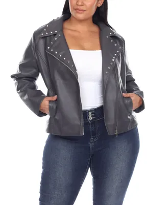 Plus Faux Leather Jacket