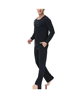 Ink+Ivy Men's Two Piece Henley Pajama Set