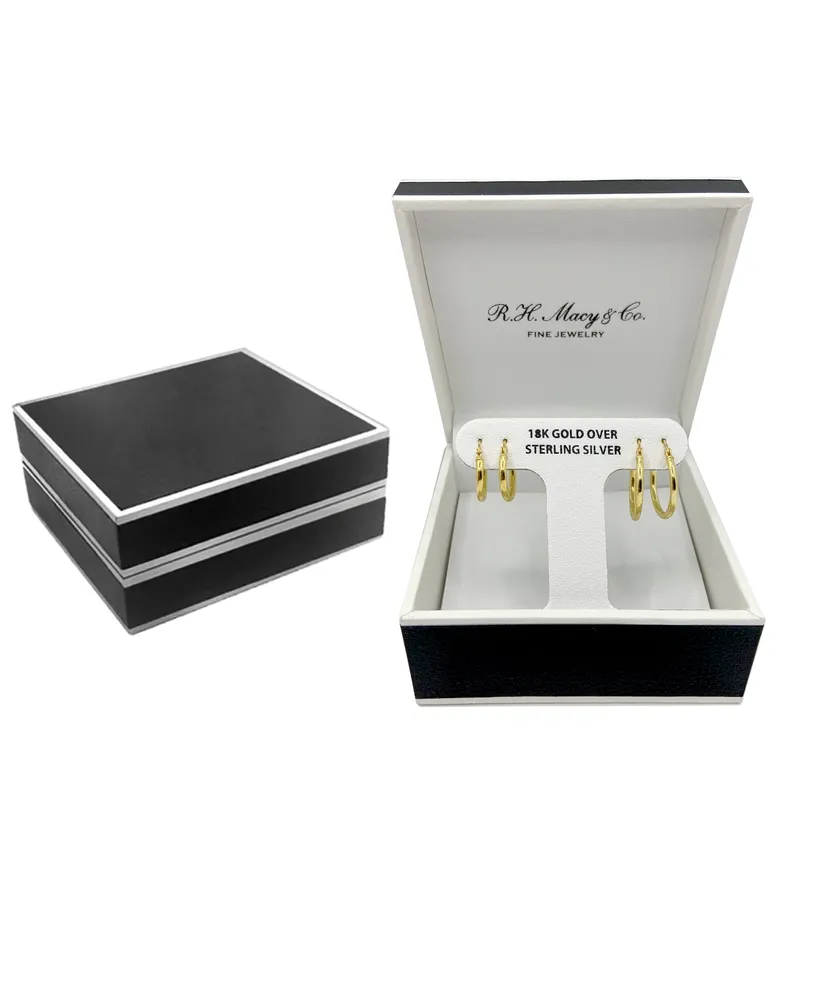 2-Pc. Set Polished Small Hoop Earrings in 18k Gold