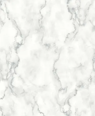 NextWall Faux Marble Peel and Stick Wallpaper - Gray Metallic Silver