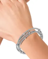 Effy Diamond Rondelle Wire Wrap Bracelet (1/6 ct. t.w.) in Sterling Silver