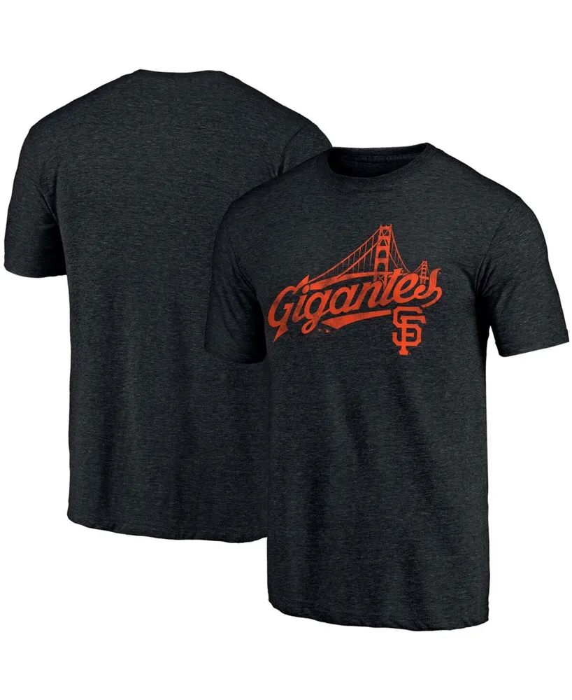 Men's Fanatics Branded Black San Francisco Giants Gigantes Hometown Collection Tri-Blend T-Shirt Size: Small