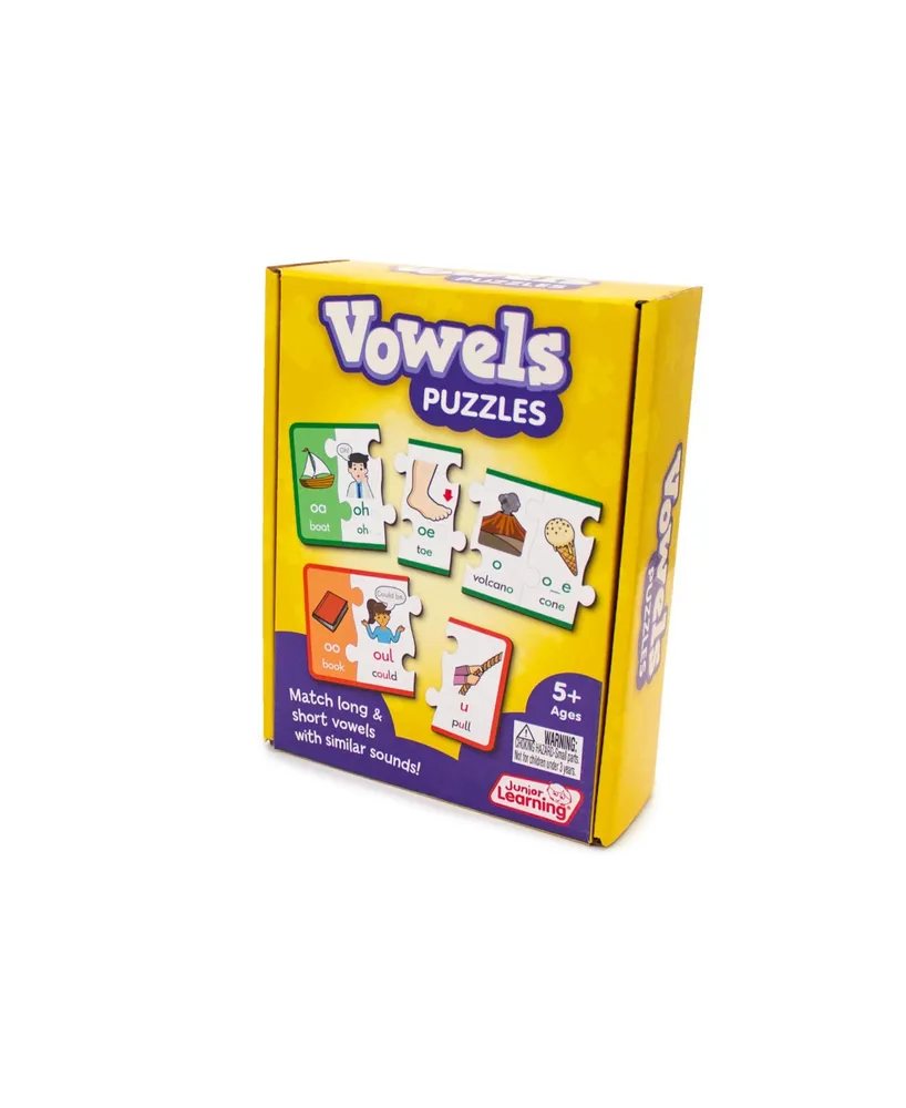 Junior Learning Vowel Puzzles Educational Learning Set, 78 Pieces