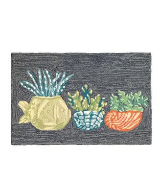 Liora Manne' Frontporch Happy Plant 1'8" x 2'6" Outdoor Area Rug