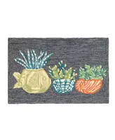 Liora Manne' Frontporch Happy Plant 1'8" x 2'6" Outdoor Area Rug