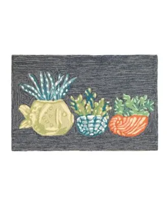 Liora Manne Frontporch Happy Plant Area Rug