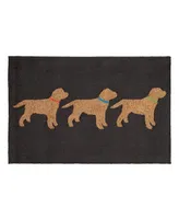 Liora Manne' Frontporch Yellow Labs 1'8" x 2'6" Outdoor Area Rug