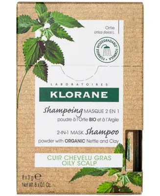 Klorane Oil Control 2-In-1 Mask Shampoo Powder With Nettle & Clay, 8