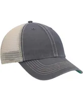 Men's Charcoal,Natural Trawler Clean Up Snapback Hat