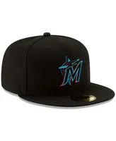 Men's Miami Marlins Black On-Field Authentic Collection 59FIFTY Fitted Hat