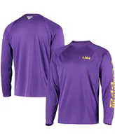 Men's Purple Lsu Tigers Terminal Tackle Omni-Shade Long Sleeve T-shirt