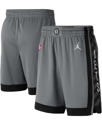 Men's Charcoal, Black Brooklyn Nets 2020/21 Association Edition Performance Swingman Shorts