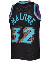 Youth Karl Malone Black Utah Jazz 1996-97 Hardwood Classics Reload Jersey